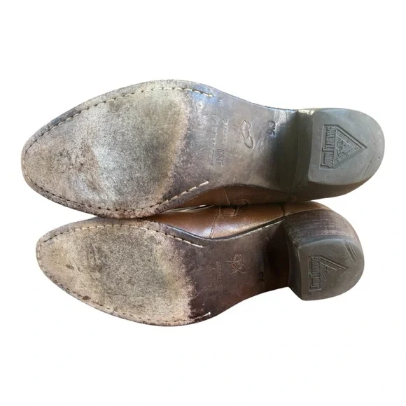 John Fluevog Passage Preet Brown Leather Ankle Boots - Picture 7 of 8